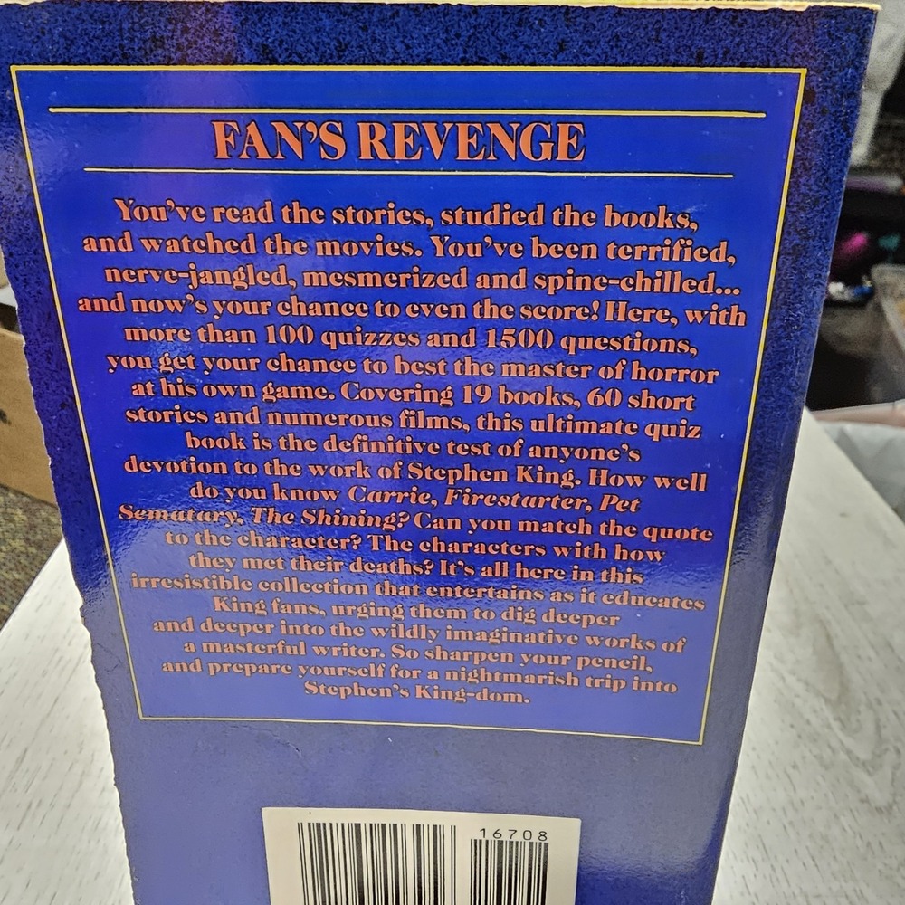The Stephen King Quiz Book - mass market paperback Spignesi, Stephen - Picture 2 of 3